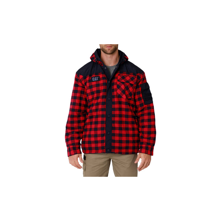 Men's Caterpillar Sequoia Jackets Red/Black Ireland XTUC38492